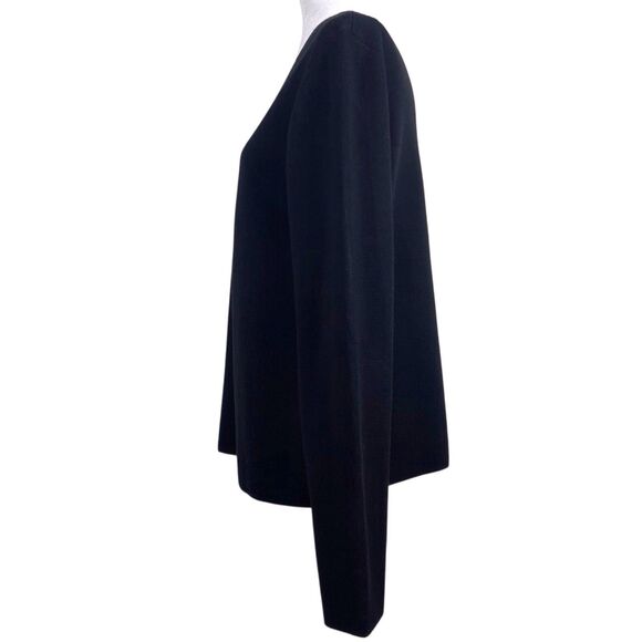 COS Women's Wool Cardigan Sweater Size Medium Black Boxy Minimalist Office EUC - Picture 6 of 12